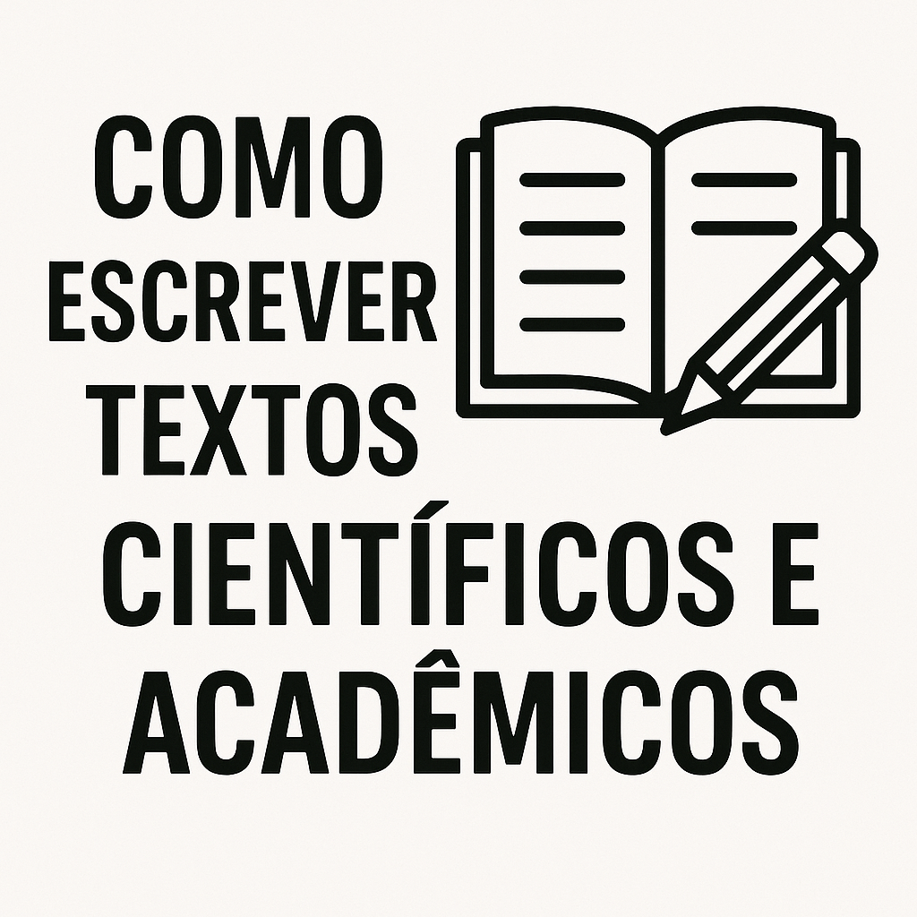 Imagem com o título “Como escrever textos científicos e acadêmicos”, ideal para ilustrar conteúdos sobre produção acadêmica com clareza e técnica.