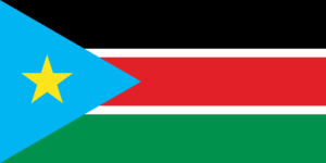 Bandeira do Sudão do Sul, o pais mais novo do mundo.