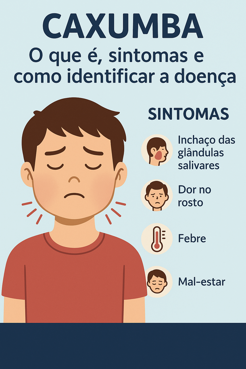 Entenda quais são os principais sintomas da Caxumba.